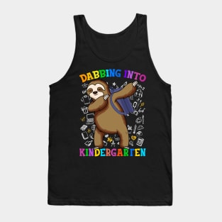 Dabbing Into kindergarten Sloth Shirt Back To School Gifts Tank Top